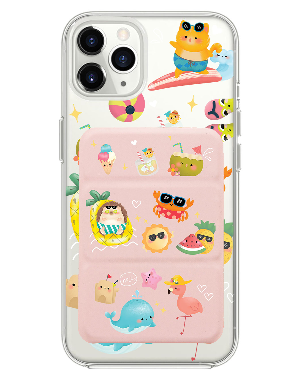 iPhone Magnetic Trifold Wallet Case - Summer