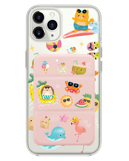 iPhone Magnetic Trifold Wallet Case - Summer