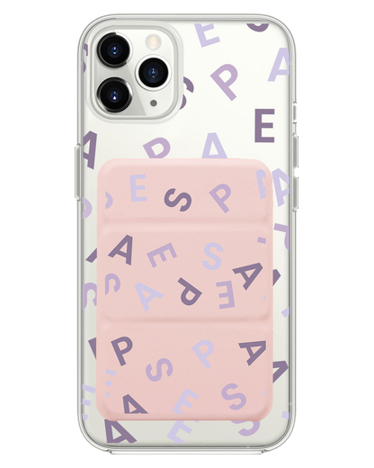 iPhone Magnetic Trifold Wallet Case - Aespa Monogram