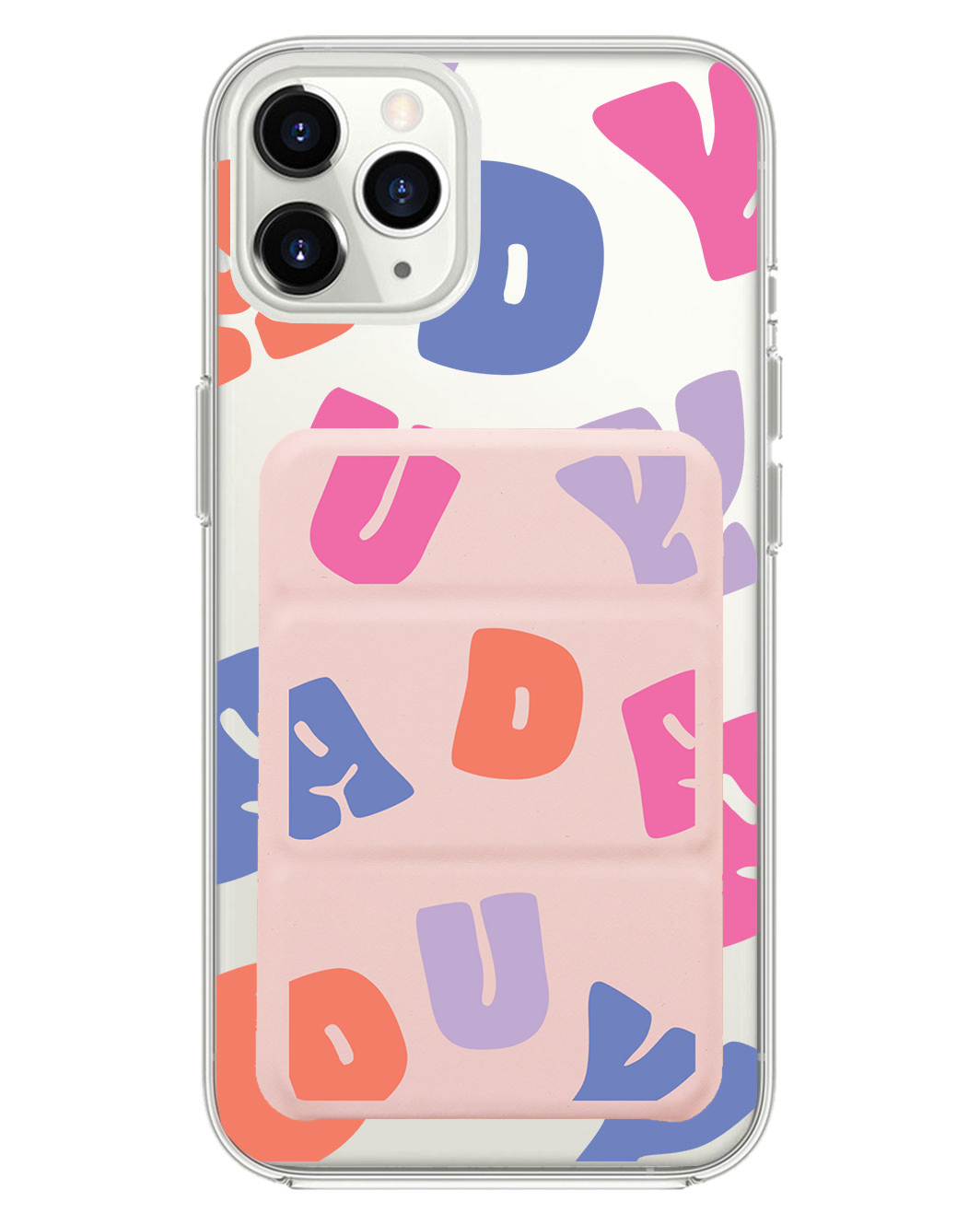 iPhone Magnetic Trifold Wallet Case - Chubby Monogram