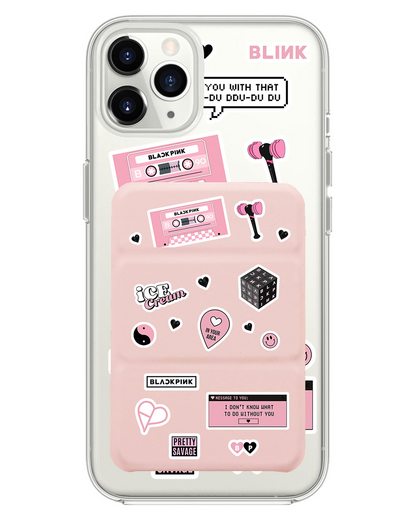 iPhone Magnetic Trifold Wallet Case - Blackpink Sticker Pack