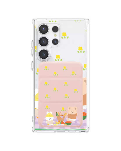 Android Magnetic Trifold Wallet Case - Picnic Lilac