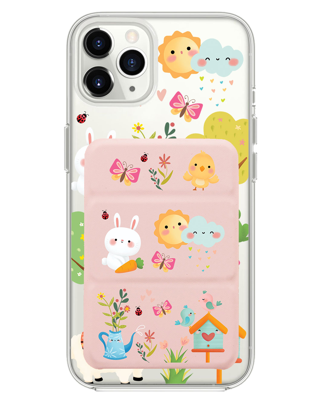 iPhone Magnetic Trifold Wallet Case - Spring