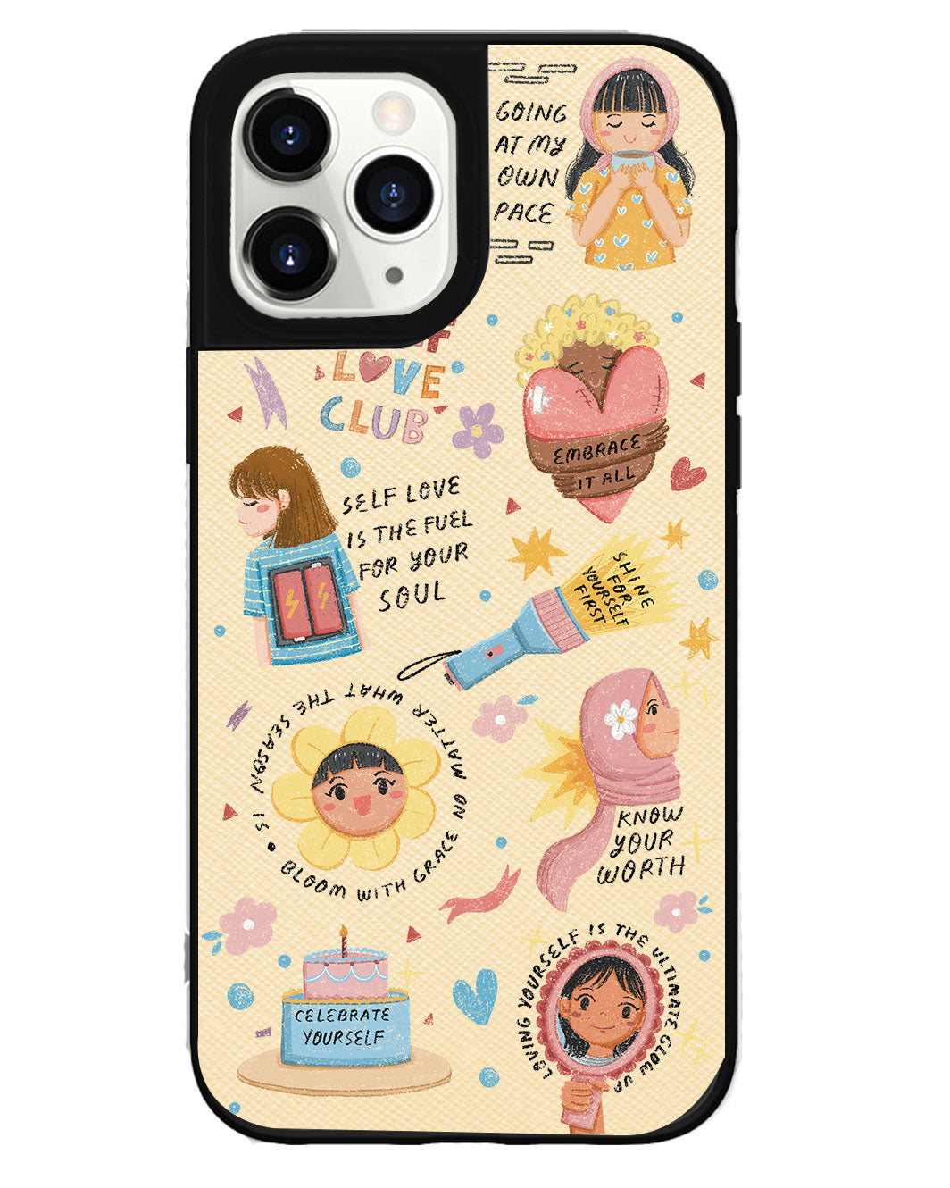 iPhone Leather Grip Case - Self Love Club