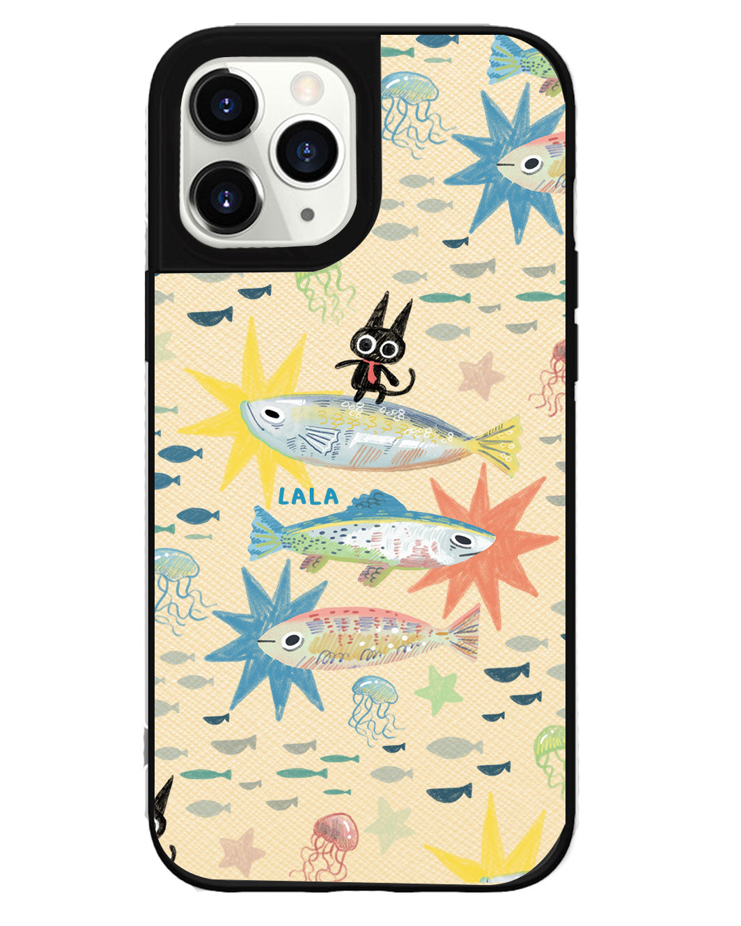 iPhone Leather Grip Case - The Fish Surfer