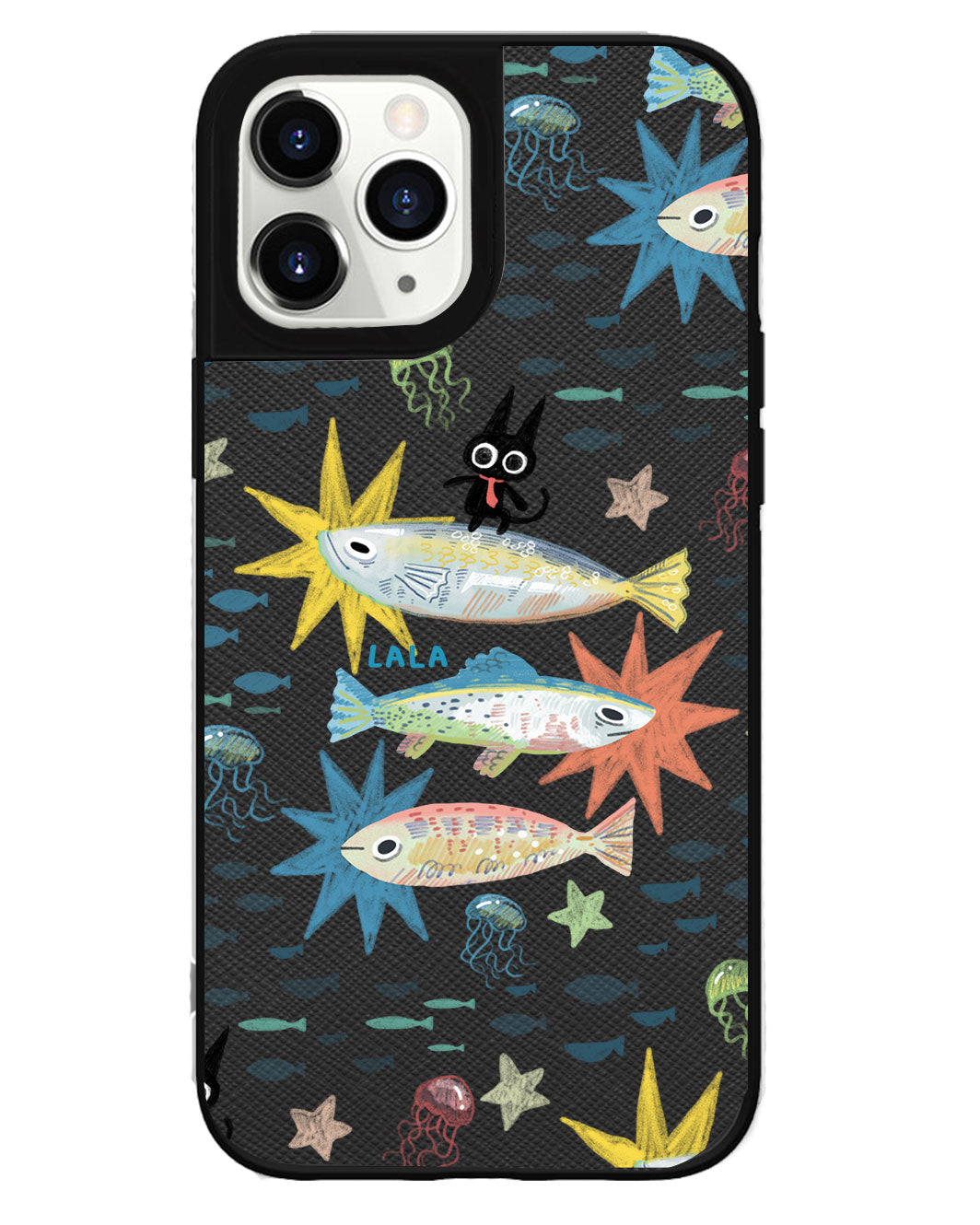 iPhone Leather Grip Case - The Fish Surfer