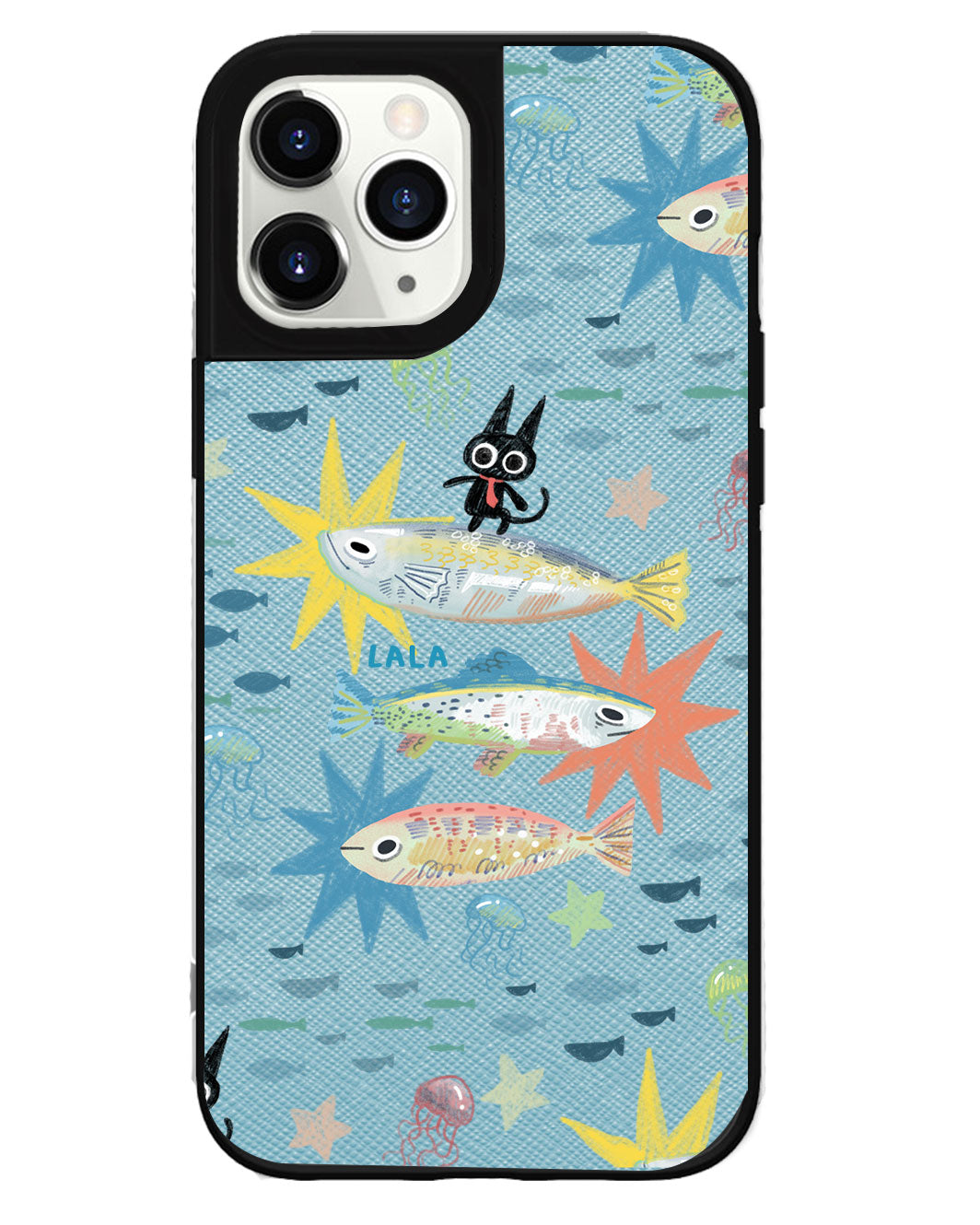 iPhone Leather Grip Case - The Fish Surfer