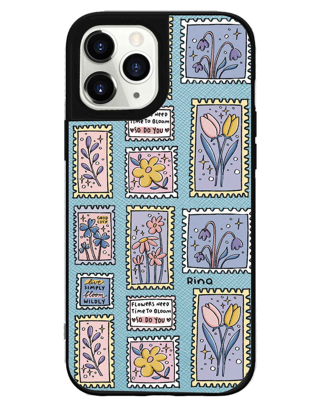 iPhone Leather Grip Case - Time to Bloom