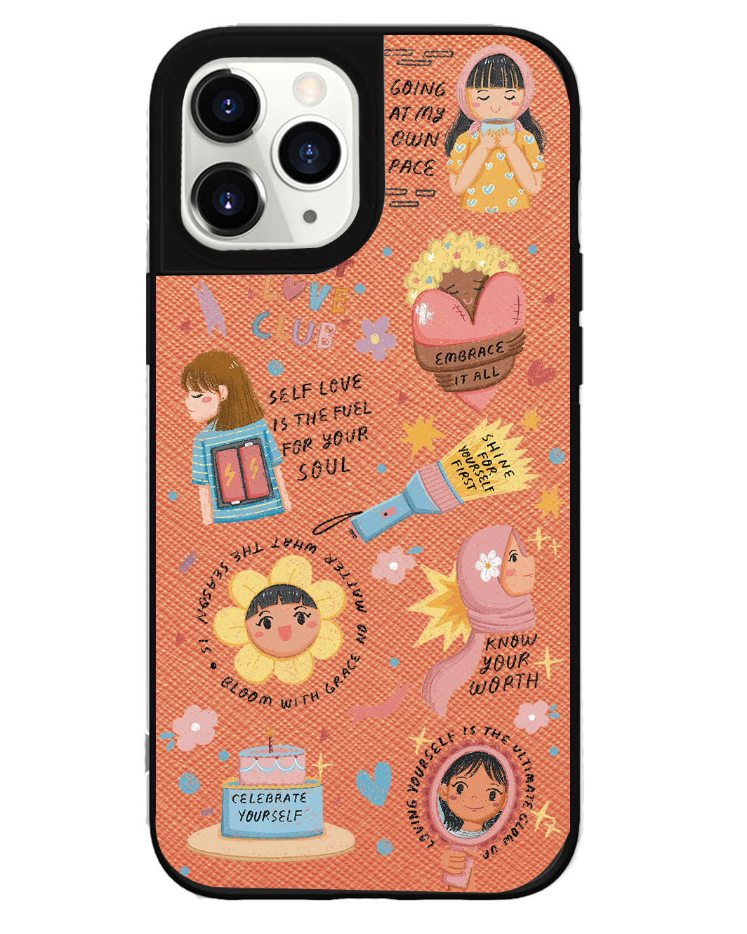 iPhone Leather Grip Case - Self Love Club