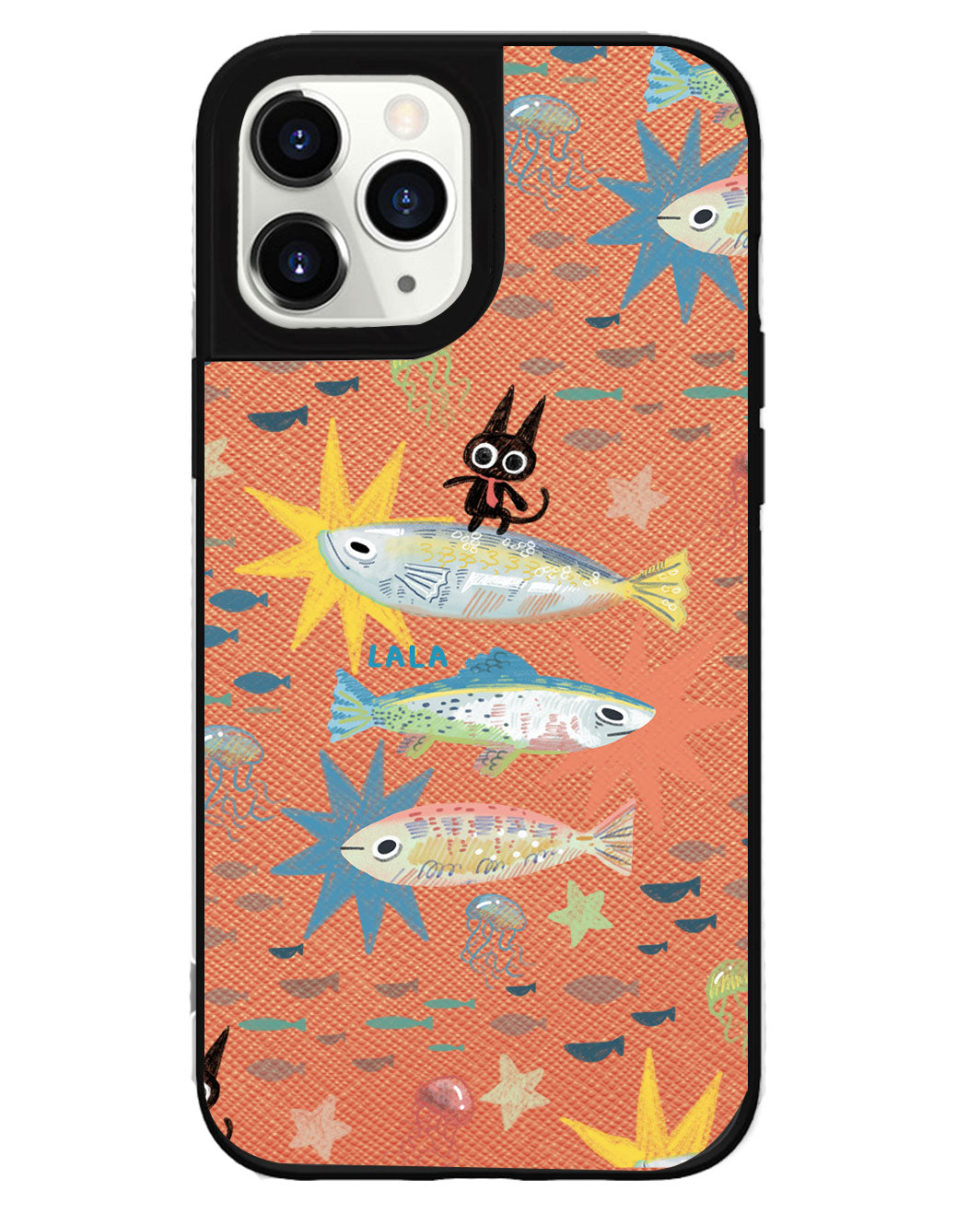 iPhone Leather Grip Case - The Fish Surfer