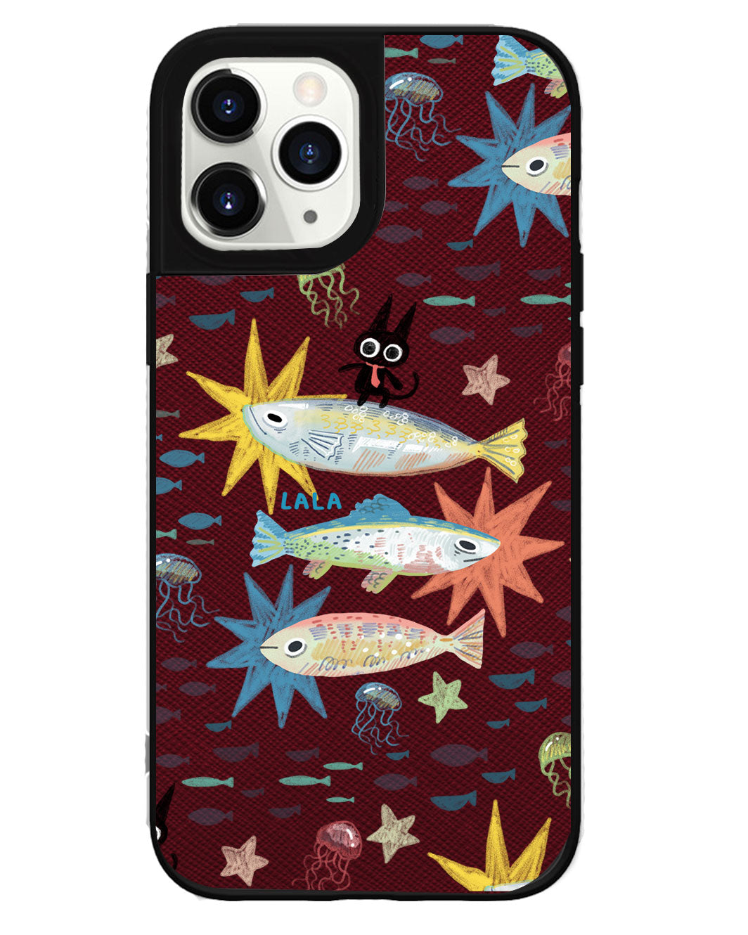 iPhone Leather Grip Case - The Fish Surfer