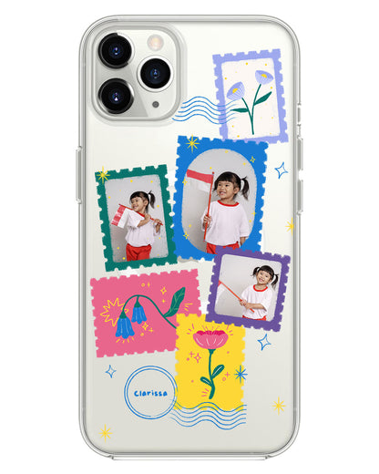 iPhone Rearguard Hybrid - Face Grid Floral Stamps