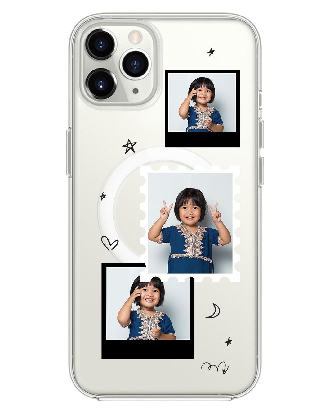 Magsafe Case - Face Grid Black Polaroid