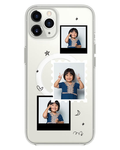 Magsafe Case - Face Grid Black Polaroid