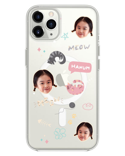 Magsafe Case - Face Grid Kitty