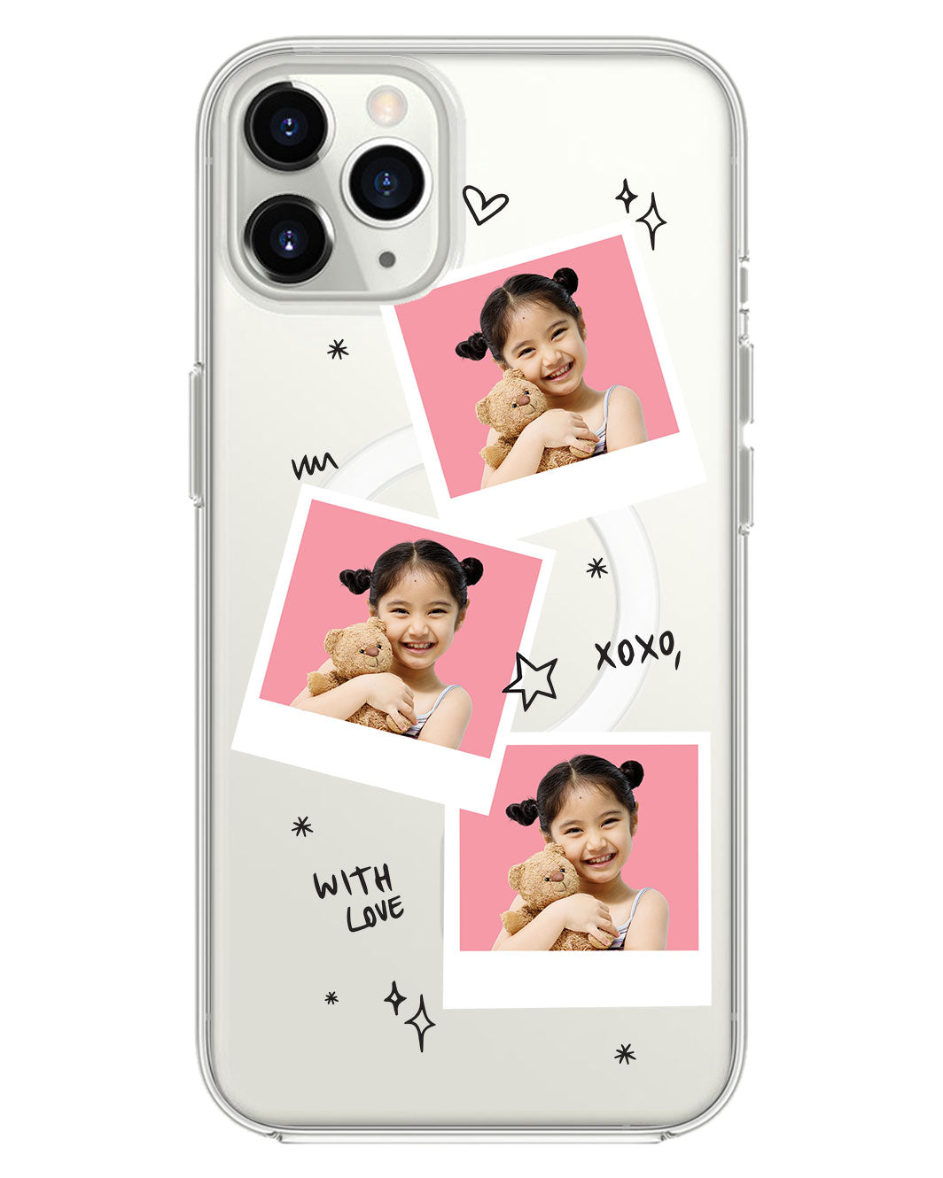 Magsafe Case - Face Grid White Polaroid