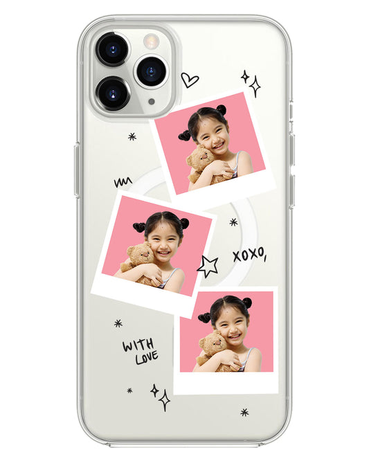 Magsafe Case - Face Grid White Polaroid