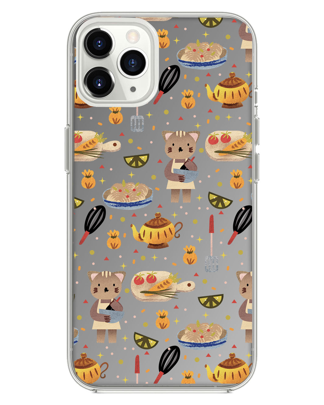 iPhone Mirror Grip Case - Cooking Cat