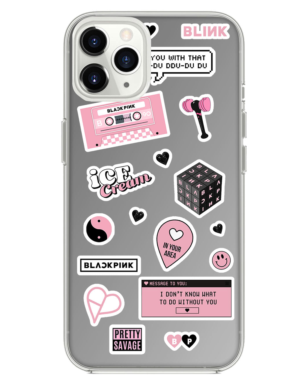 iPhone Mirror Grip Case - Blackpink Sticker Pack