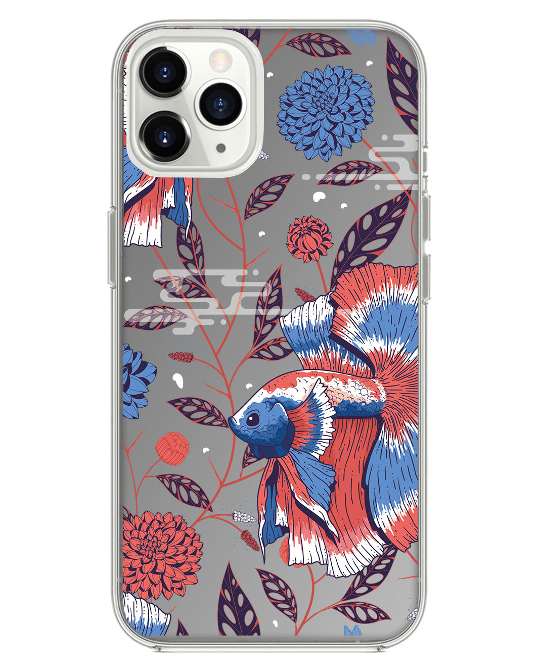 iPhone Mirror Grip Case - Fish & Floral 2.0