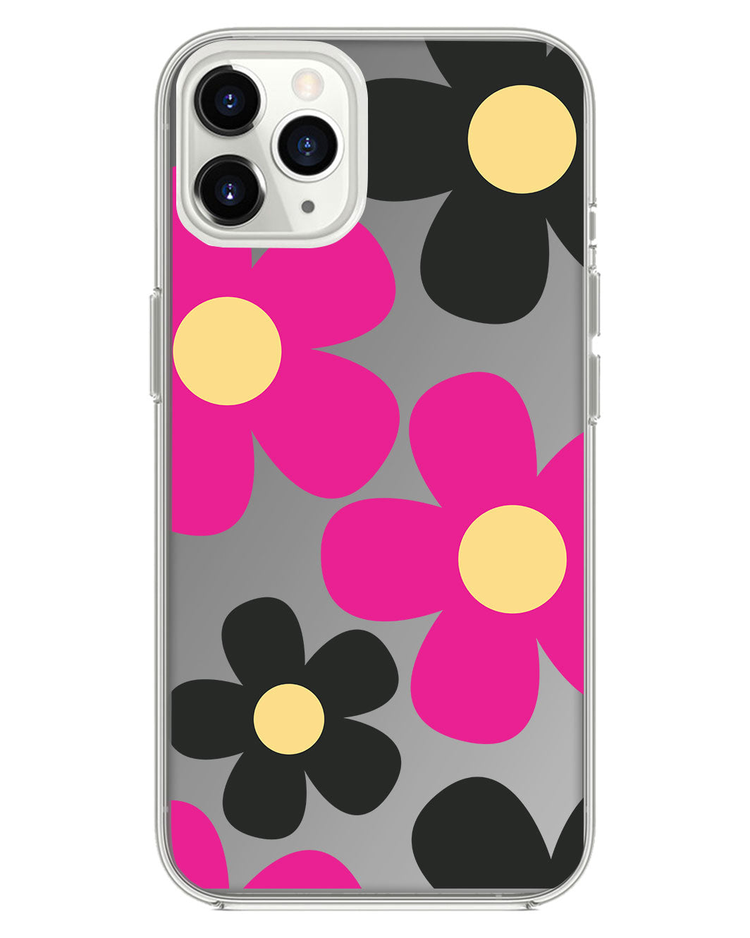 iPhone Mirror Grip Case - Daisy Hot Pink