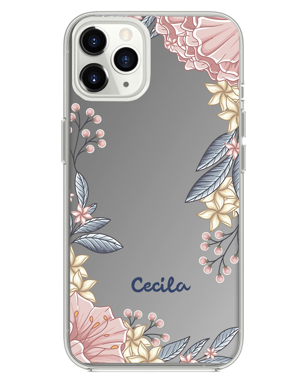 iPhone Mirror Grip Case - Pink Florals