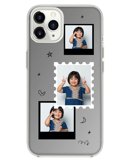 iPhone Mirror Grip - Face Grid Black Polaroid