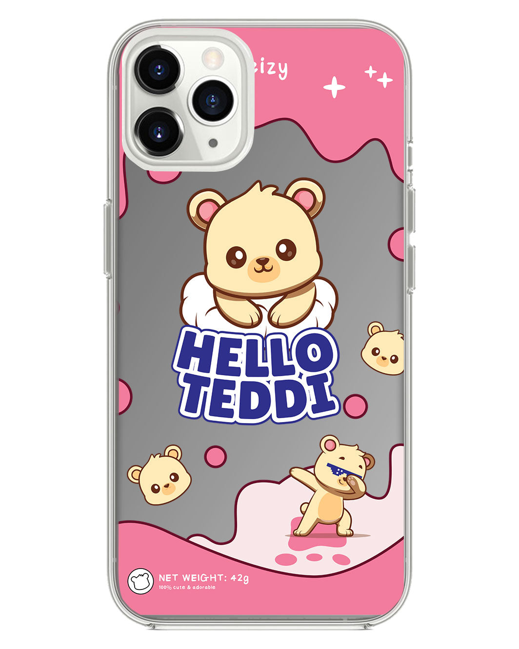 iPhone Mirror Grip Case - Hello Teddy 2.0