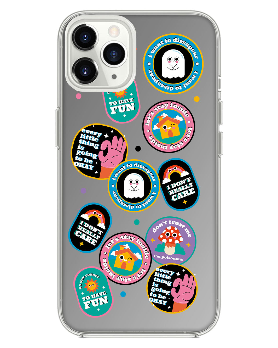 iPhone Mirror Grip Case - Monster Sticker Pack