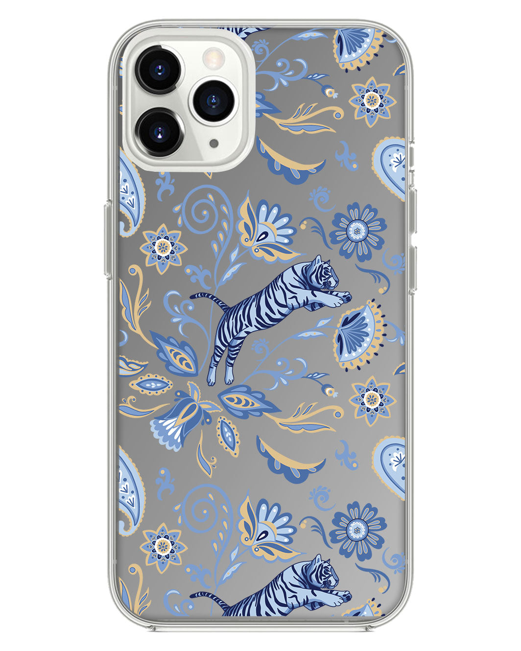 iPhone Mirror Grip Case - Tiger & Floral