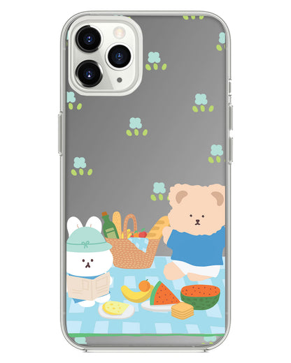 iPhone Mirror Grip - Picnic Bear Blue