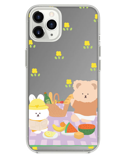 iPhone Mirror Grip - Picnic Bear Lilac