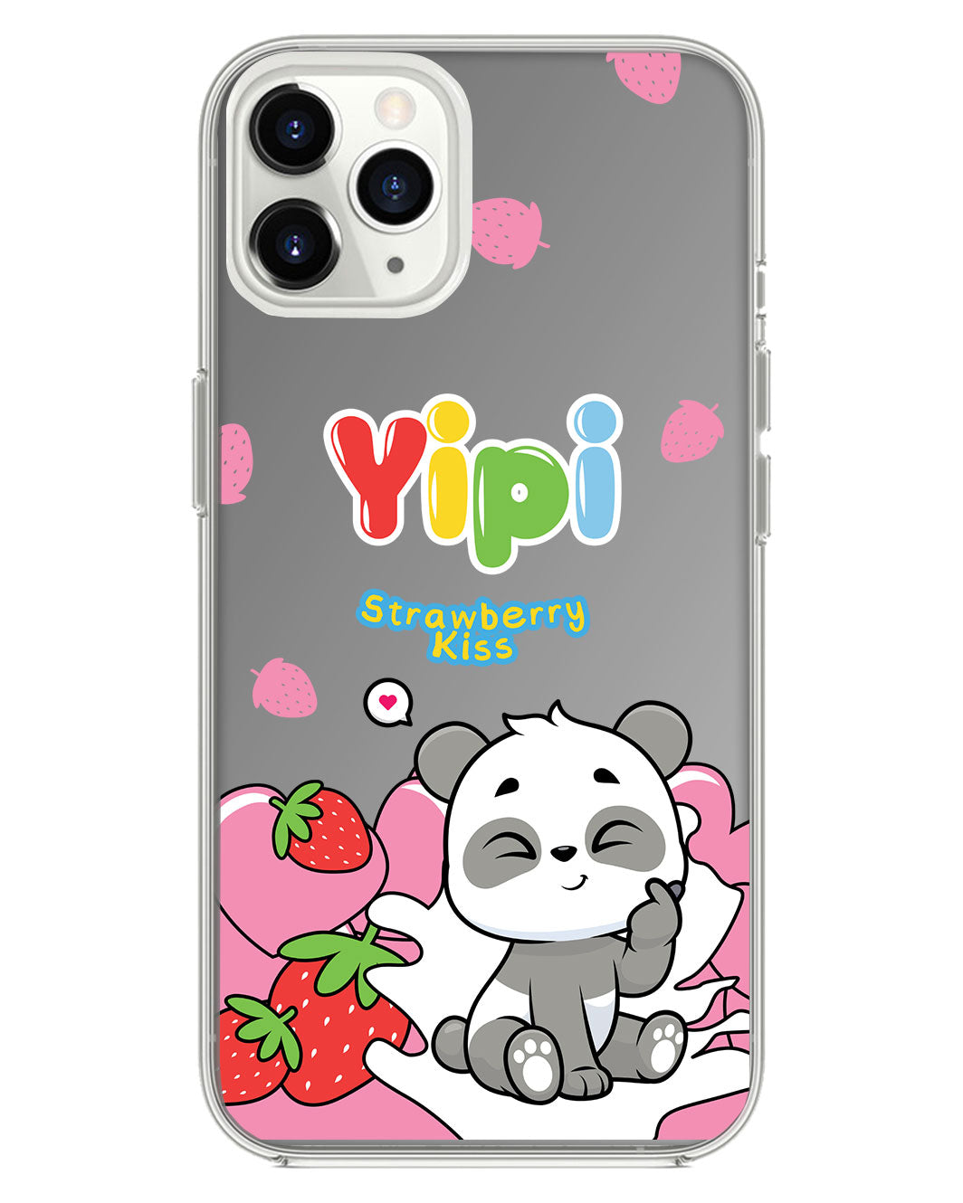 iPhone Mirror Grip Case - Yipi Strawberry Kiss