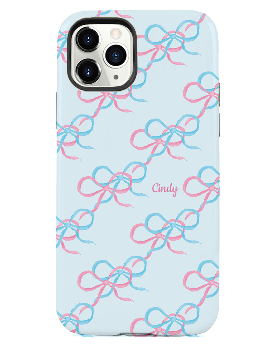 iPhone Rearguard Defender - Coquette Pink & Blue Bow