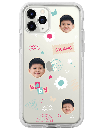 iPhone Rearguard Bumper -  Face Grid Abstract