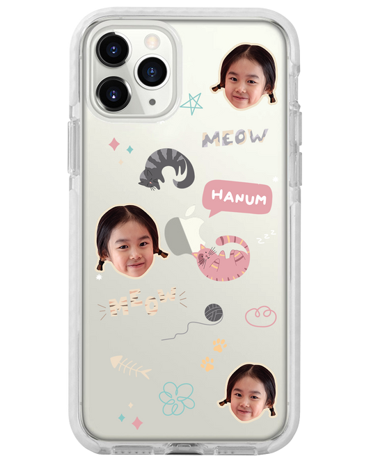iPhone Rearguard Bumper -  Face Grid Kitty