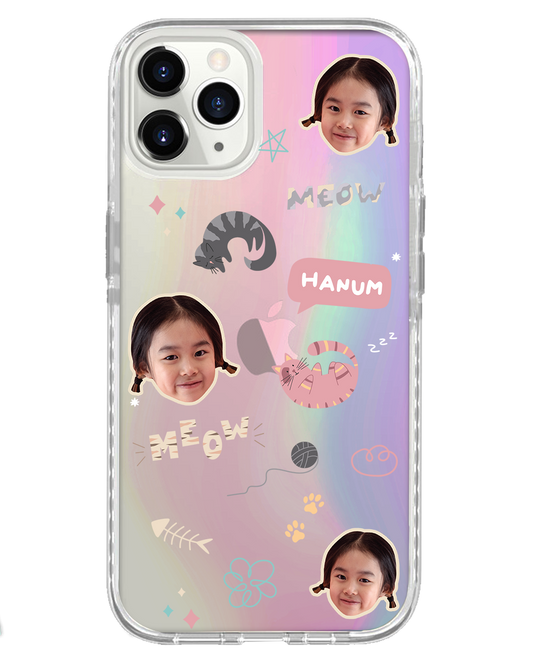 iPhone Rearguard Holo - Face Grid Kitty