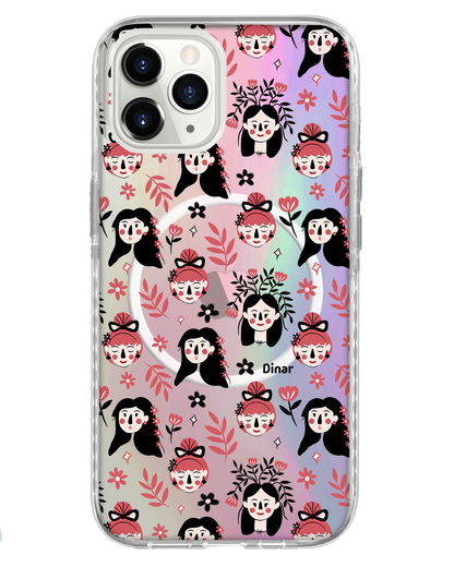iPhone Rearguard Holo - Flowery Faces