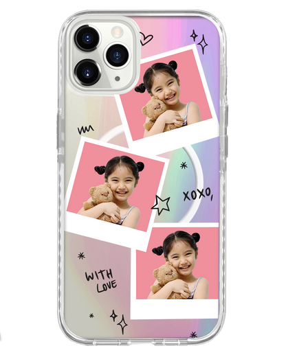 iPhone Rearguard Holo - Face Grid White Polaroid