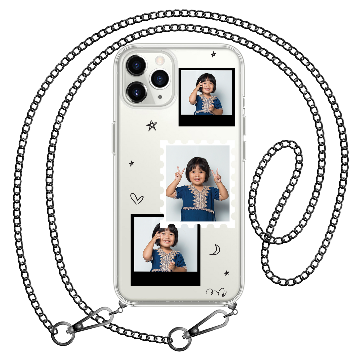 iPhone Rearguard Hybrid - Face Grid Black Polaroid