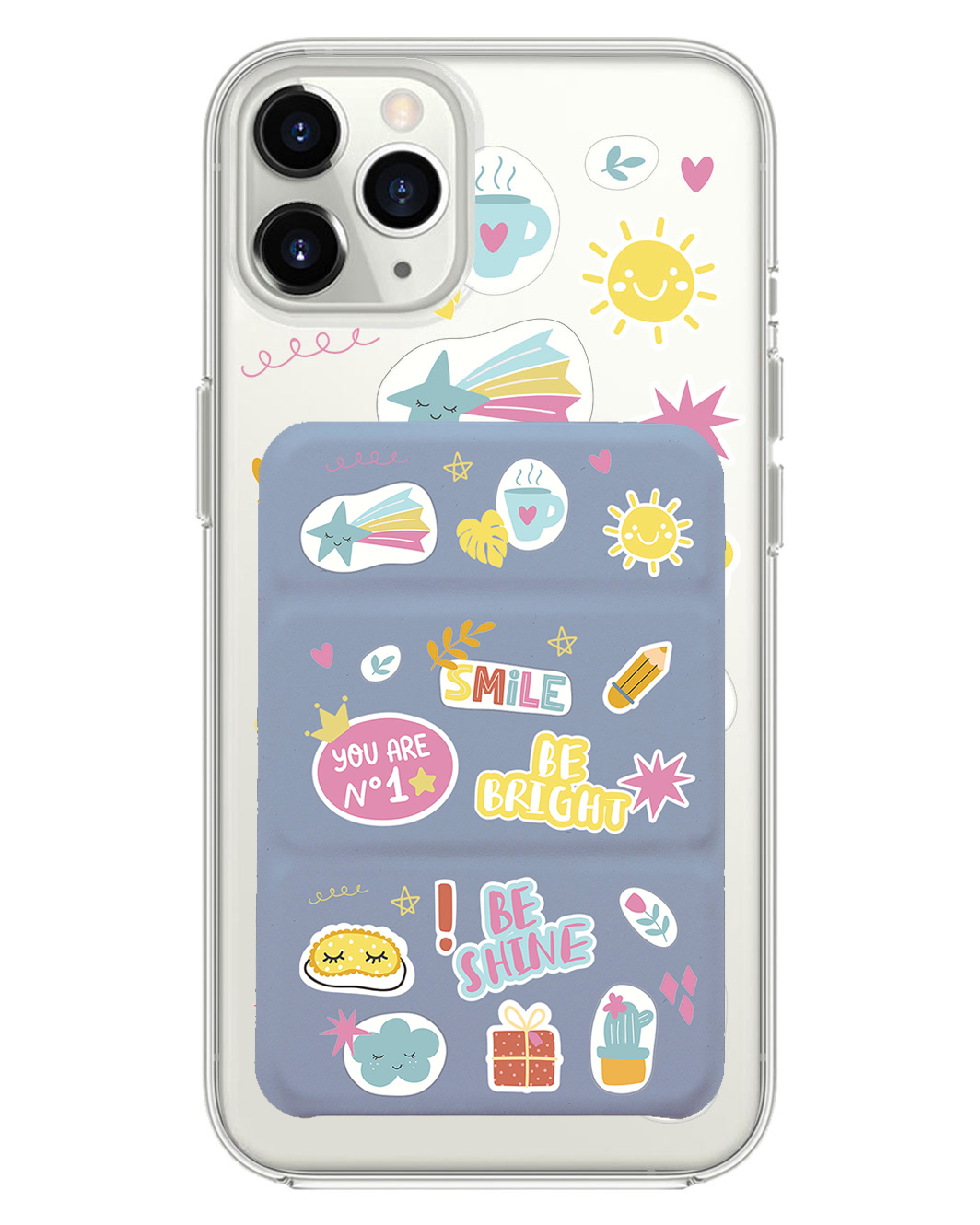 iPhone Magnetic Trifold Wallet Case - Self Love Sticker Pack 3.0