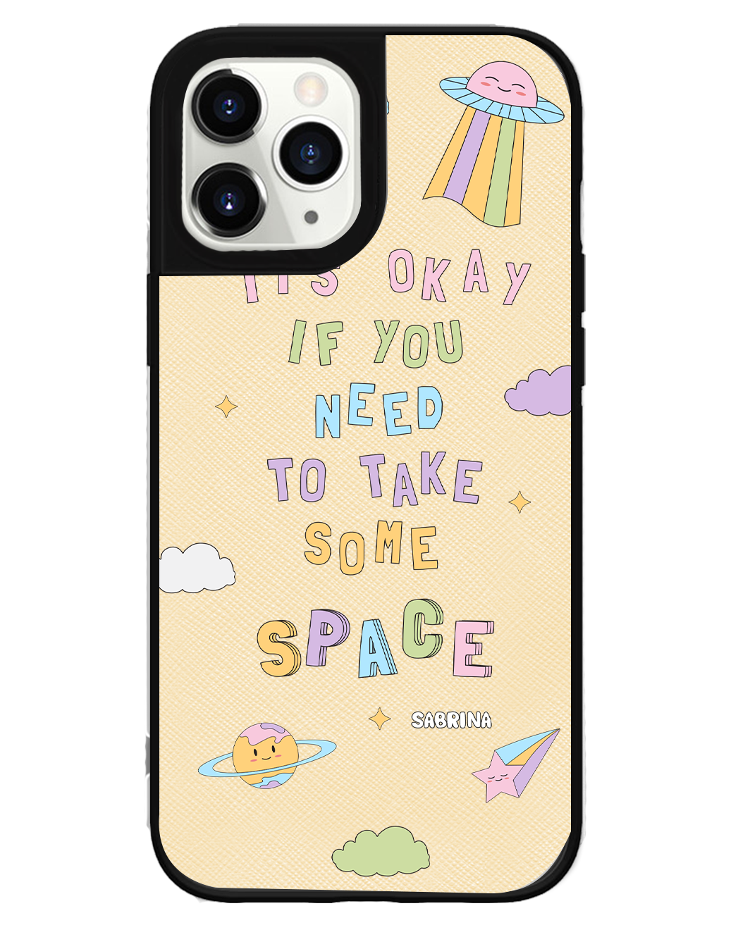 iPhone Leather Grip Case - Space