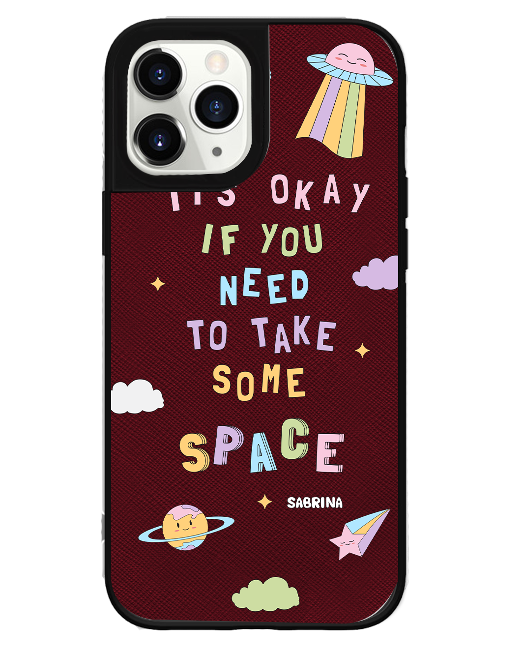 iPhone Leather Grip Case - Space