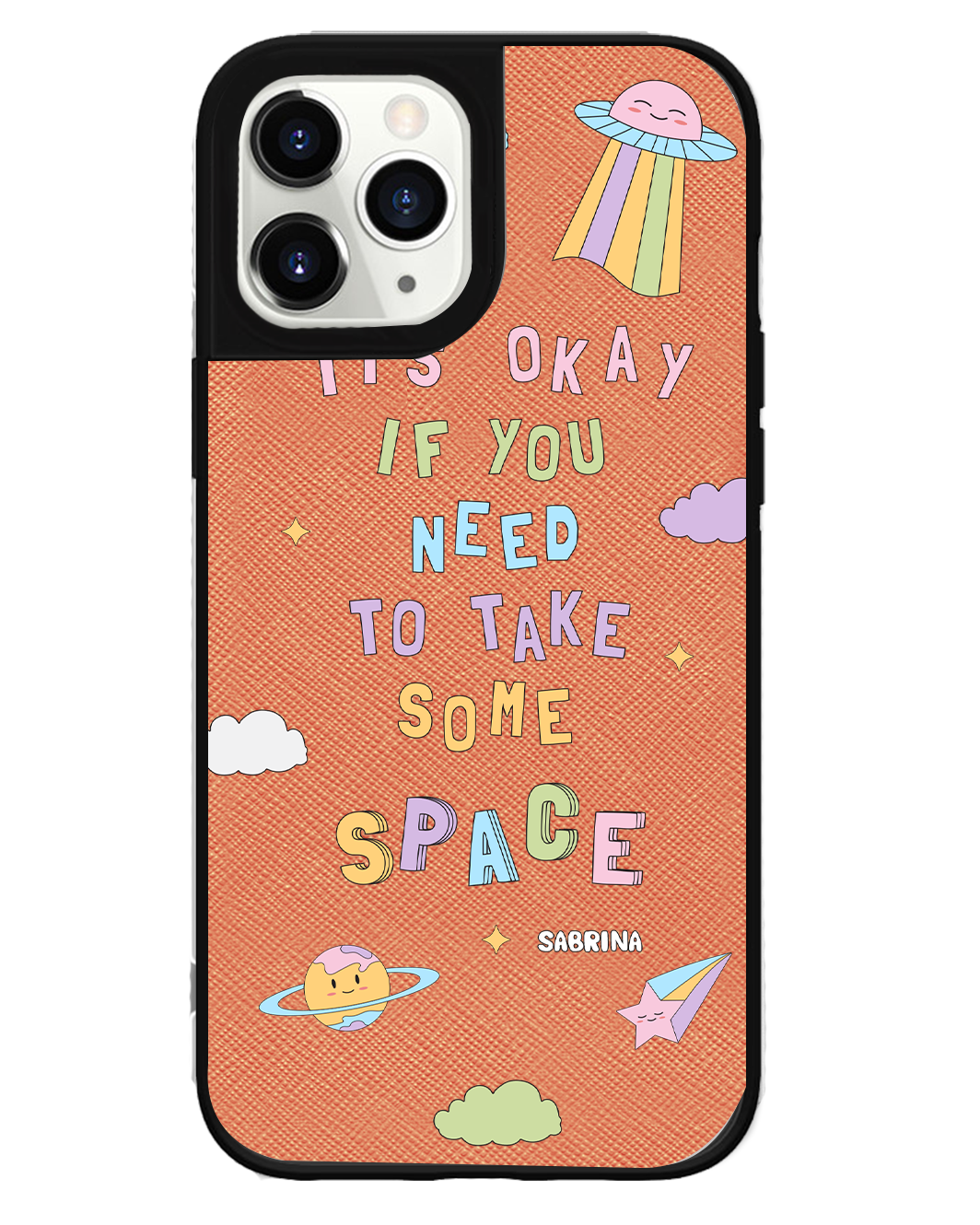 iPhone Leather Grip Case - Space