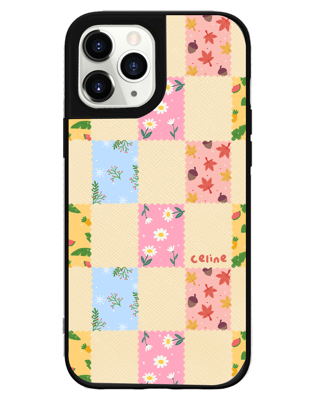 iPhone Leather Grip Case - Four Seasons Stamps