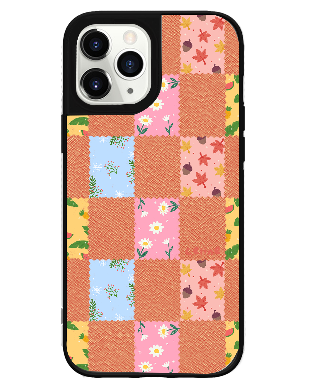 iPhone Leather Grip Case - Four Seasons Stamps