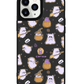 iPhone Leather Grip Case - Spooky Cat