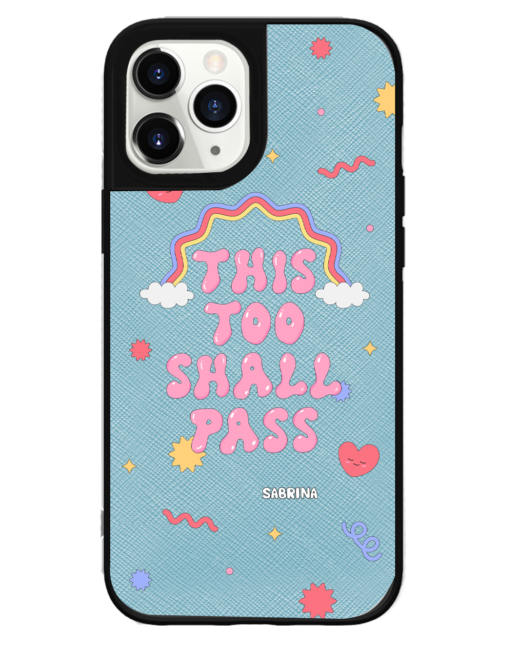 iPhone Leather Grip Case - This Too Shall Pass