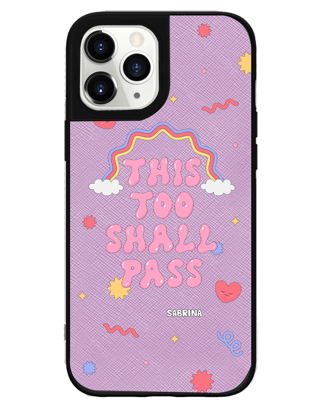 iPhone Leather Grip Case - This Too Shall Pass