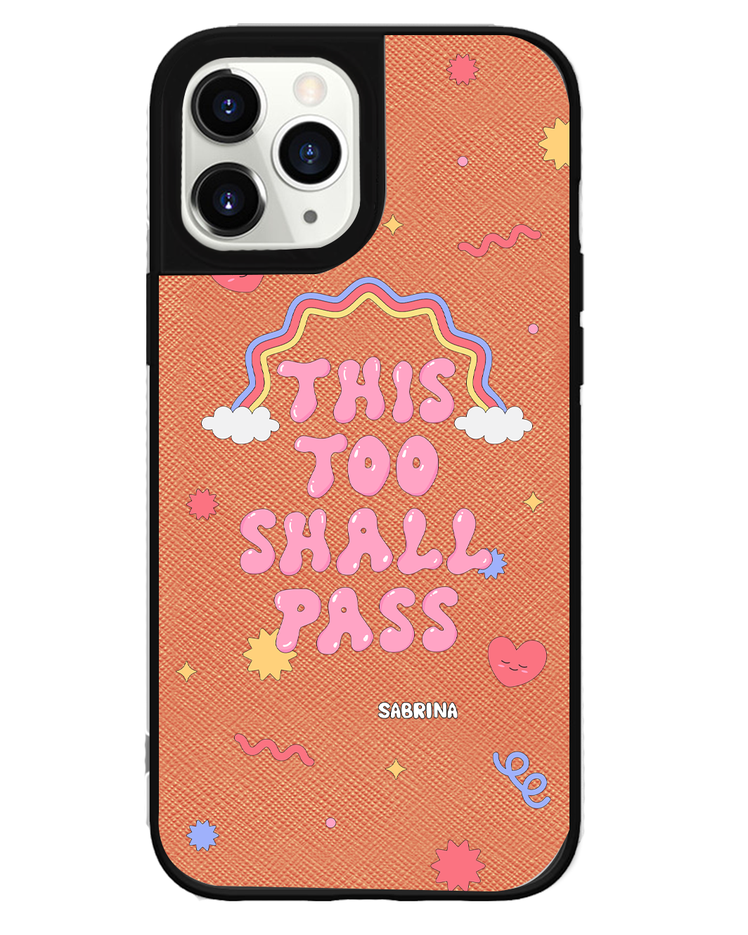 iPhone Leather Grip Case - This Too Shall Pass